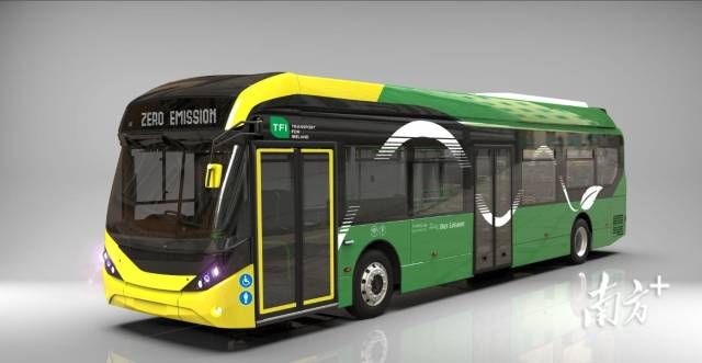 比亚迪为爱尔兰市场生产的纯电动巴士。 