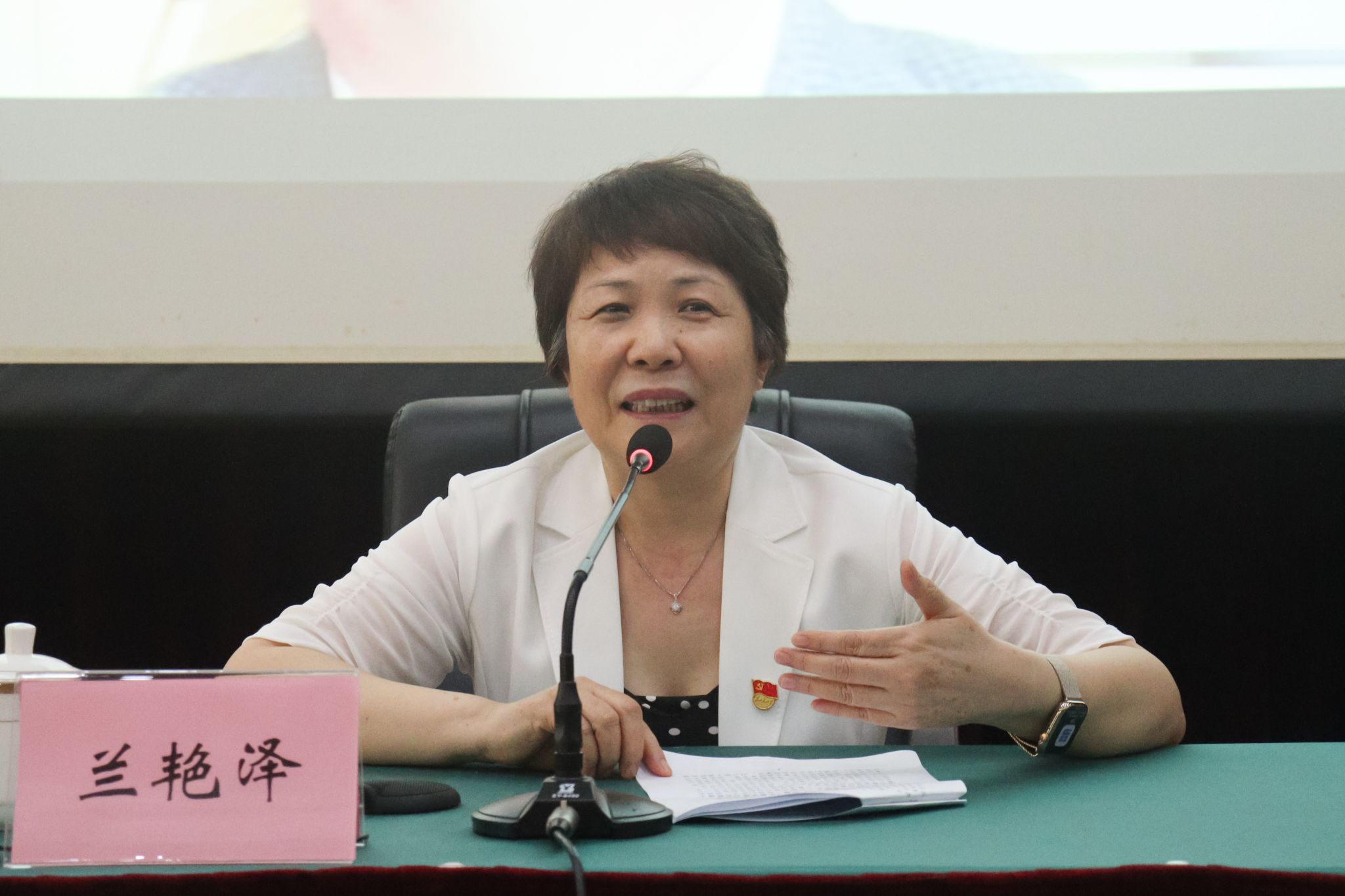 郑雨彤摄 (4)兰艳泽书记发言特写.JPG 郑雨彤摄 (4)兰艳泽书记发言特写.JPG