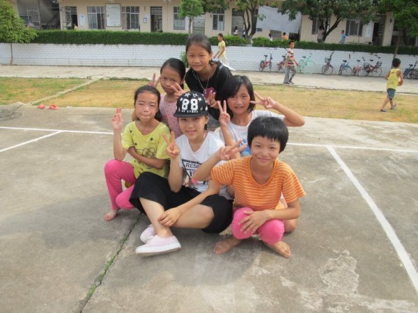我和学生合影