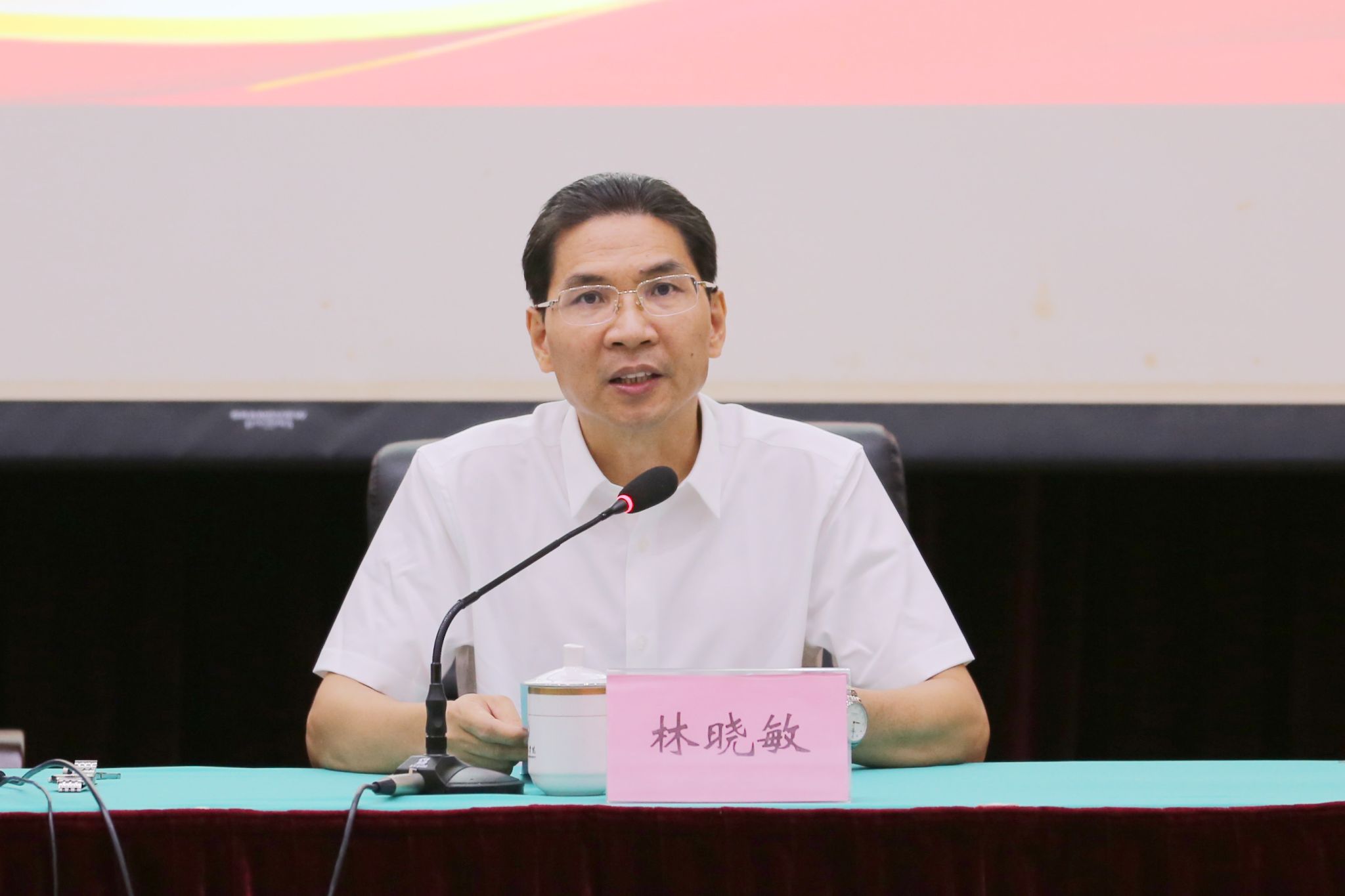 3 党委副书记林晓敏主持党的创新理论专题报告会.jpg